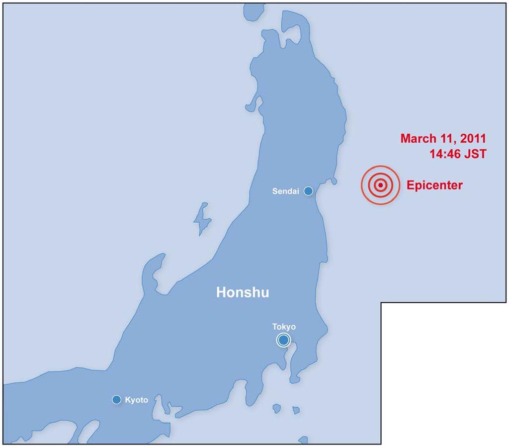 Tohoku Seaquake Consequences for Nuclear Power Plants Epicenter Location 38,3 N and 142,4 O Distances Onagawa 90 km F-Daiichi 160 km F-Daini 170 km Tokai 260 km Sendai 150 km Magnitude 9.