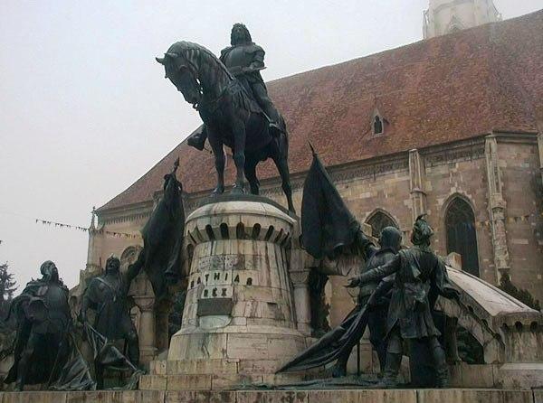Statue of Matthias Corvinus In front of the St.
