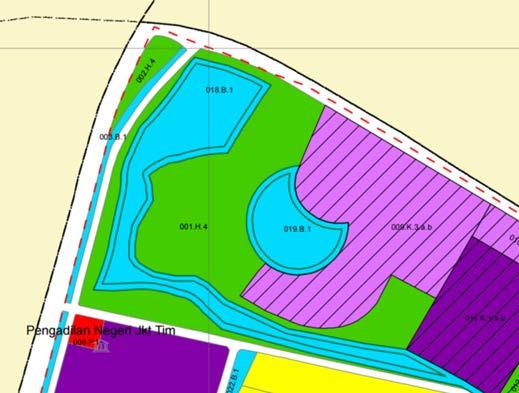area of 25 hectares consists of : 6.8 hectares of lakes, 18.5 hectares of land owned by PT Pulo Mas Jaya, 2.9 hectares owned by third parties and 3.5 hectares of land are not yet availability for use.