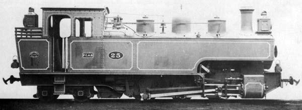 11 57 w/n 14221 d/w 37" and cyls. 15"x18" 0-6-2T d/w 36", cyls. 15½"x20", built by Hudswell Clarke in 1906. 5 55 w/n 782 Converted to metre gauge 1926-8. 6 56 w/n 783 Converted to metre gauge 1926-8.