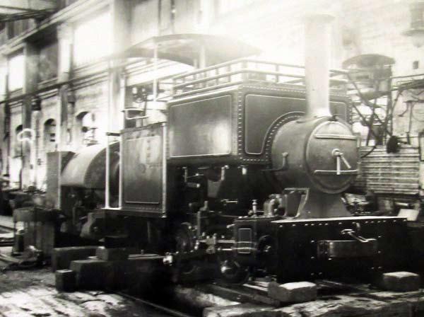 PAMPINO, Bagnall 1890, under construction. 4-6-0T d/w?, cyls.?, built by Hunslet for the 2' gauge War Department light railways of the Great War, but too late for use.