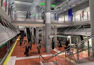 William Street Underground Platforms Services Commence: 2007 Projected Patronage: 27,000 boardings per day Station facilities will include: Two levels, platform and concourse Walk on and cycle access