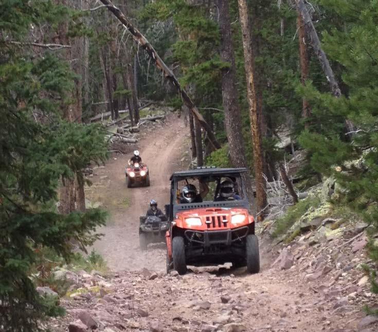 motorized trails on the Ashley National Forest are designated as 50-inch width or less and preclude the side-by-side off-highway vehicles, which are often 60 inches wide or wider. Figure 29.