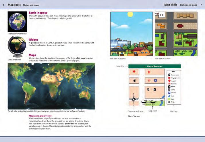 Use the contents page to find maps in the atlas.