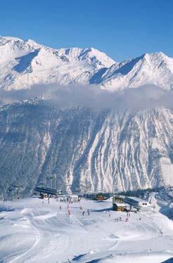 Courchevel The resort consists of 5 villages Courchevel 1850 which includes Le Jardin Alpin and Altiport areas down through 1650, 1550 and 1300 metre levels, all interconnected by road and lifts.