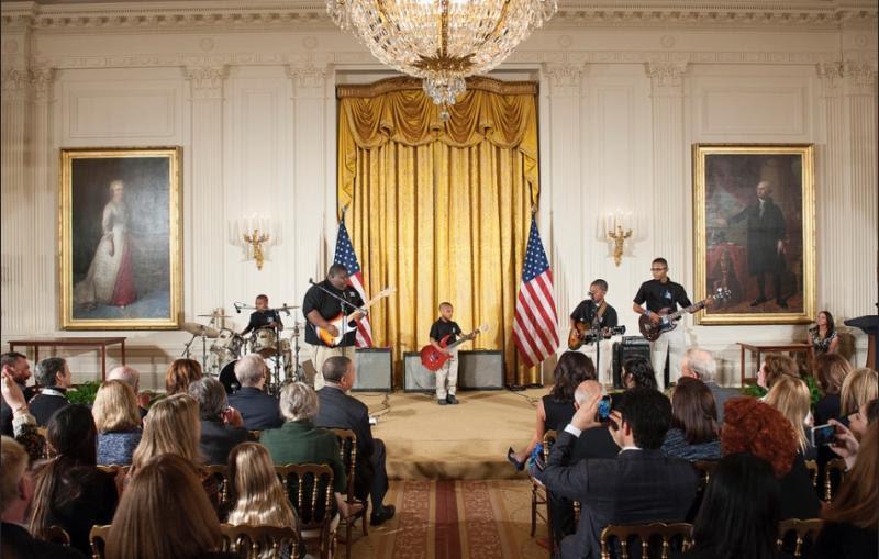 Obama s (See Figure II) at the White House in 2014 (Ritter 2015). Figure II Delta Blues Museum Performers at the White House Source: http://clarksdaleinfo.com/keeping-beat-delta-blues-museum/ F.