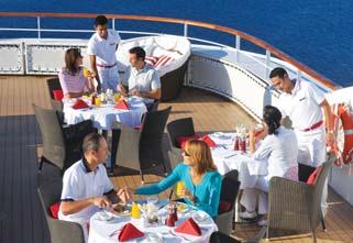 The courteous, English-speaking crew provide attentive, professional service, with a guest-to-crew ratio of less than two to one, and they are always Double Cabin Dining Room