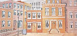 Tenement Street 43 x 21-36 lbs Bright and stone apartment buildings with