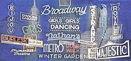 Broadway Neon Broadway signs at night. 43 x 20-38 lbs G-9. N.Y.
