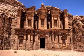 6. Petra The ancient town of Petra is carved into the rock walls of sandstone of one canyon in the desert.
