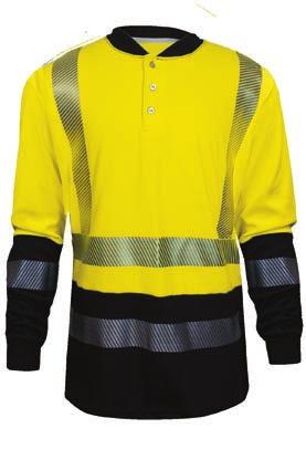 front placket Hybrid color blocking delivers clean-style ANSI/ISEA 107-2010 CLASS 3 ASTM F1506-10a