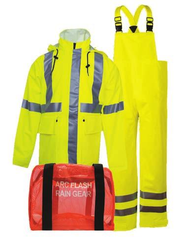 Kit includes Arc H 2 O Jacket, Bib Overall, & mesh Drip dry mesh bag for storage ANSI/ISEA 107-2010 CLASS 3 (Jacket)