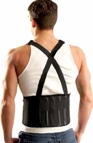 611 The Mustang Back Support with Suspenders Features 8 1/4" wide powerful elastic back panel, breathable, polypropylene mesh body, solid elastic sidebands and (4) super memory plastic stays.
