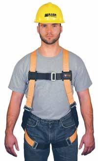 Fall Protection Category T4500/UAK Titan Non-Stretch Harnesses Constructed with lightweight, durable, non-stretch polyester webbing, fully adjustable full-body harness has sliding back D-ring,