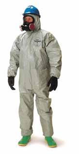 Category Protective Clothing Disposable DuPont Tychem F Coveralls Made of proprietary barrier film laminated to Tyvek substrate.