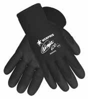 Cold Weather Category Gear Thermosock Insulated Gloves Cowskin leather palm gloves lined with Thermosock to keep hands warm and dry. Features 2 1/2" rubberized safety cuff.