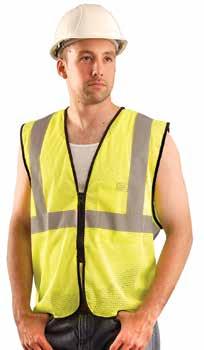 vest 2XL 690-1212 G73512121 Class 2 safety vest 3XL 690-1210 Value Mesh Vests with Zipper Made of 100% ANSI polyester mesh with 2" silver reflective tape.
