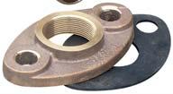 "Low Lead" Meter Flange Kits Cast brass to meet UNS C89833 Boed kit includes 2 fl anges, 2 gaskets & 4 zinc-plated bolts and nuts Also available with stainless steel or brass fasteners "Low Lead"
