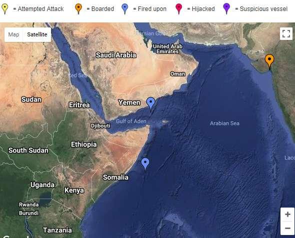 IMB Piracy Report January to March 2018 Total attacks Red Sea /
