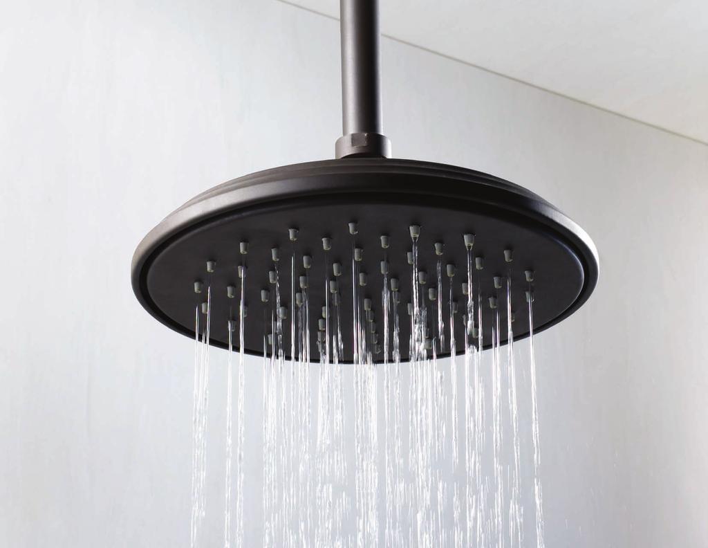 RELAX Indulge in the luxury of overhead rainfall showerheads and create the shower experience of your dreams. Our overhead rainfall showerheads emulate rain fall for a soothing experience.