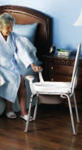 Bedside Commode DN7016 Superior stability with anti-slip rubber feet, adjustable height from 16 in. - 21 in.