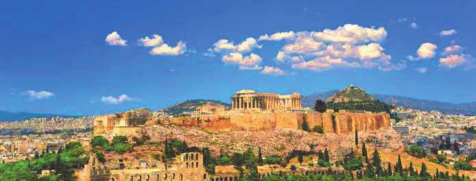 1. Athens The capital of Greece welcomes you with a panoramic view from Acropolis hill. Walk the streets where democracy and philosophy were born.