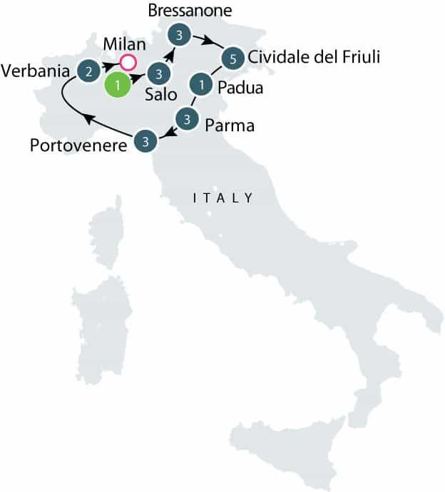 Northern Italy tours for small groups is a 22 day journey. This Northern tour of Italy from Odyssey Traveller Australia is designed for the mature traveller.