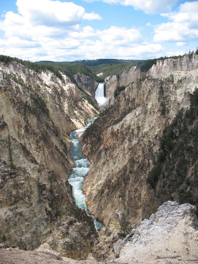 Preserved within Yellowstone are Old Faithful and a collection of the world s most extraordinary geysers and hot springs, the Grand Canyon of the Yellowstone (right) and Yellowstone Lake.