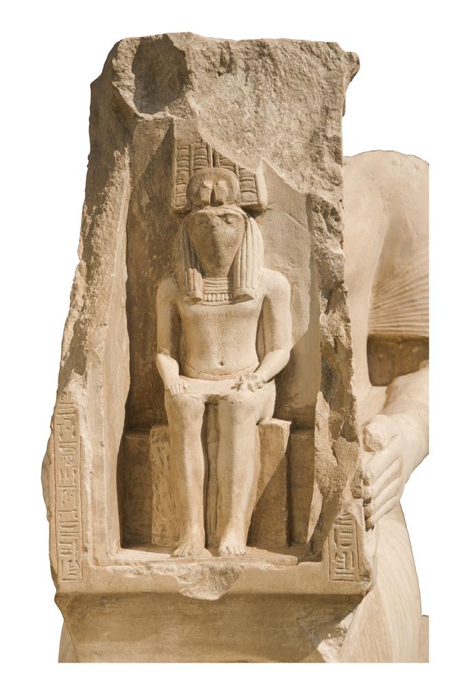 Two other figures of Nebamun seem to have been carved on both sides of the naos.