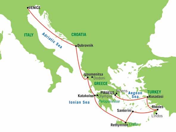 Itinerary Sunday, July 13, 2014 FLY FROM USA Fly from the United States to Athens. Monday, July 14 ATHENS, Greece PIRAEUS EMBARK Arrive in Athens and transfer to Piraeus to board Corinthian.