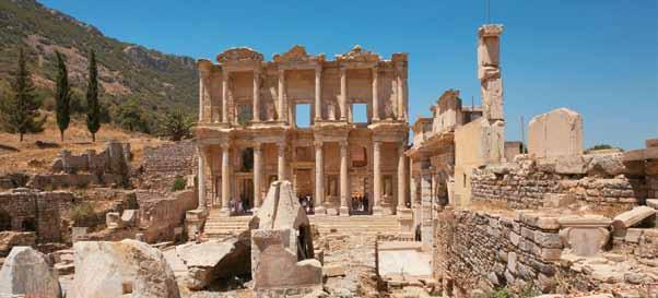 The 2 nd -century b.c. Library of Celsus in Ephesus Dubrovnik Young Explorers competing at Olympia Friday, July 18 SANTORINI In the second millennium b.c. volcanic eruptions shrouded Santorini (or Phira) in pumice and ash and collapsed the island into a fractured caldera.