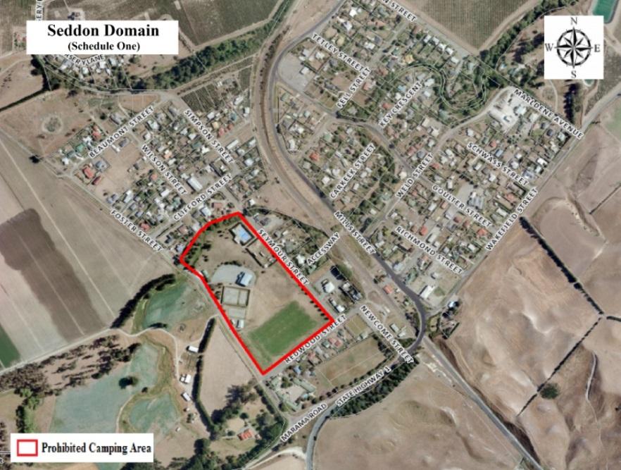 The Wairau Diversion Reserve Prohibited Area is that part of the reserve from the western boundary of the restricted area going in an easterly direction adjacent to the Wairau Diversion and ending at