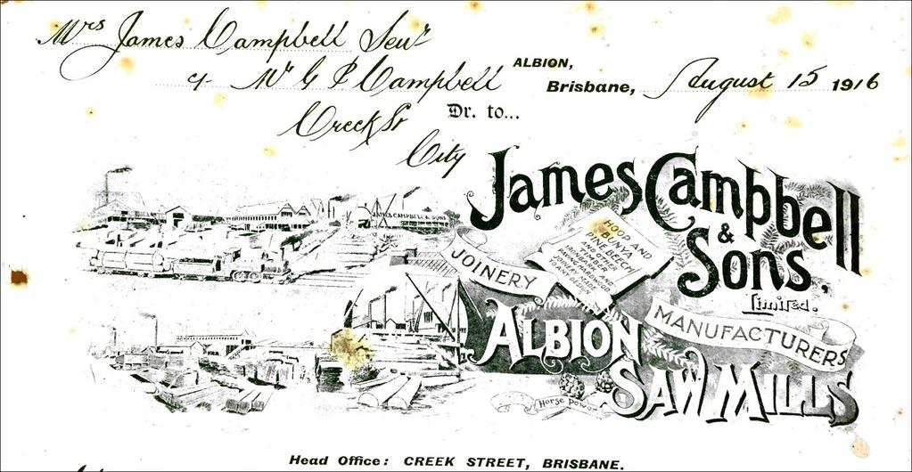 Family background Douglas Dunmore Campbell was born in the suburb of New Farm, Brisbane to John Dunmore Campbell and his Irish-born wife Mary ( Minnie ) nee Cameron.