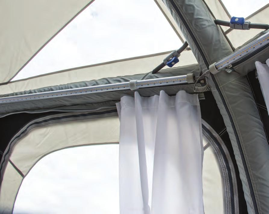 No more struggling with the awning frame and trying to find the correct pole, the AirFrame is already attached to the awning for simple, one step set up. So how does it work?