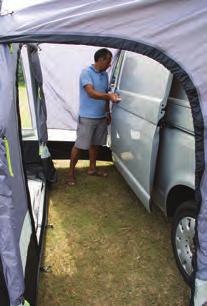 The awning comes complete with a fully waterproof clip-in groundsheet.