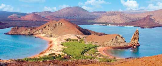 Land in a small lagoon favored by elegant pink flamingos, and ascend Dragon Hill for spectacular views of the western islands and the chance to observe land iguanas.
