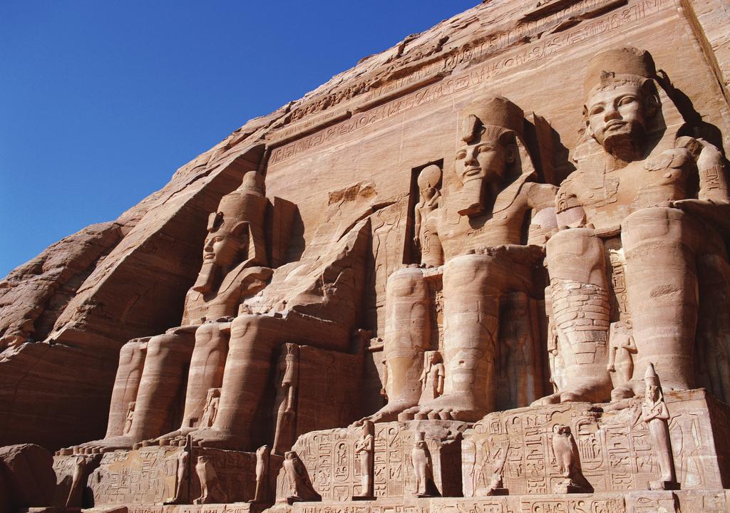 The magnificent temples at Abu Simbel commemorate Ramses II and his queen, Nefertari.