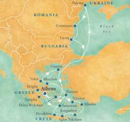 Pass through the Dardanelles strait to Marmara, the smallest sea in the world & enter the legendary Black Sea.