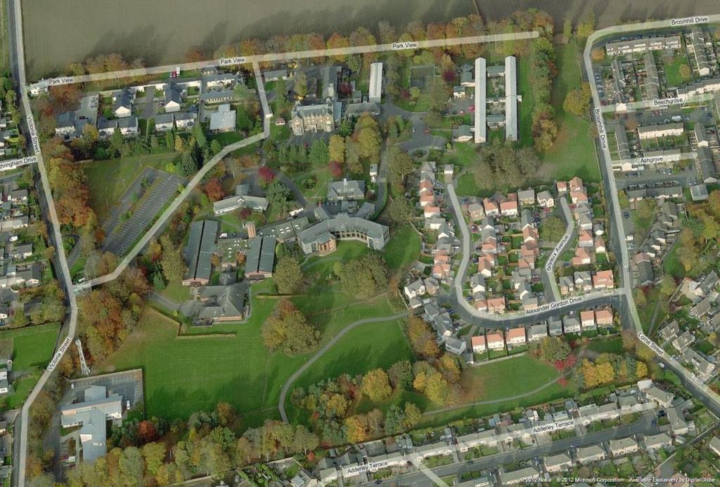 Ashludie Hospital, Monifieth One Listed Building Strong housing market area TPO over whole site Development Framework procured Site taken to market with parameters agreed with planning