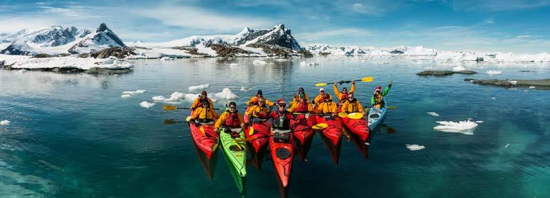 SEA KAYAKING IN ANTARCTICA Experience Antarctica from the unique vantage point of a sea kayak. The majestic landscape, the icebergs, the wildlife.