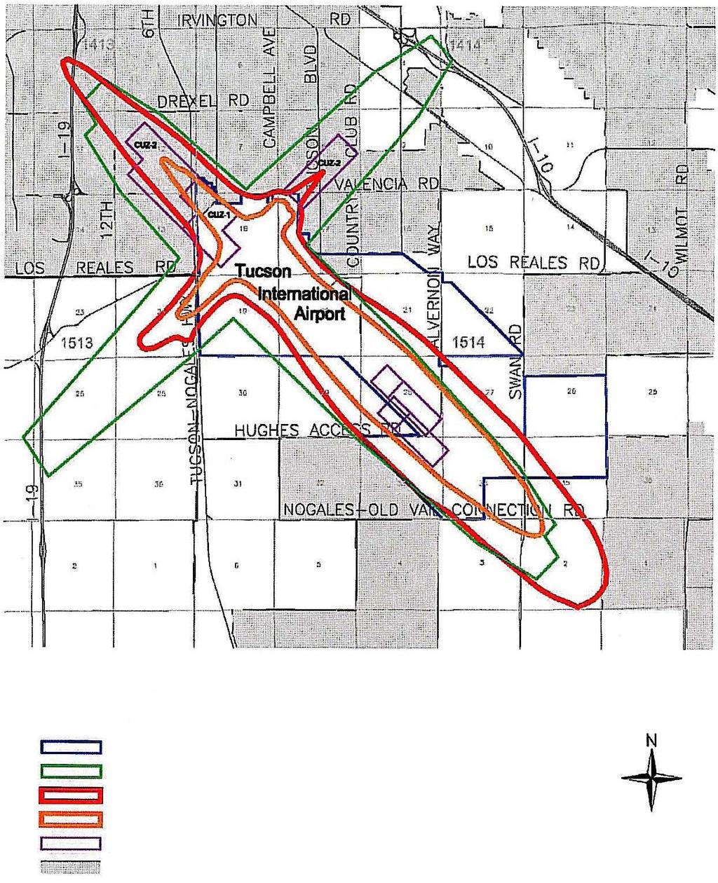 II-38 Guidance on the Balanced Approach to Aircraft Noise Management Legend TIA Airport Environs Zone TIA Boundary Airport Hazard District (AHD) 65