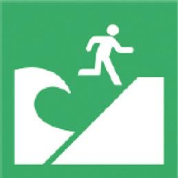 FIGURE 8: Pictographic signs: Safe place from tsunamis, tsunami evacuation shelter, and tsunami risk area Source: Ministry of Economics, Trade and Industry