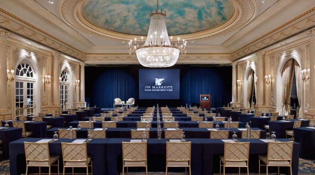 is Grand Salon with 3,800 square feet seating upwards of 300 attendees 16 newly renovated meeting rooms, all natural light and some with Central Park
