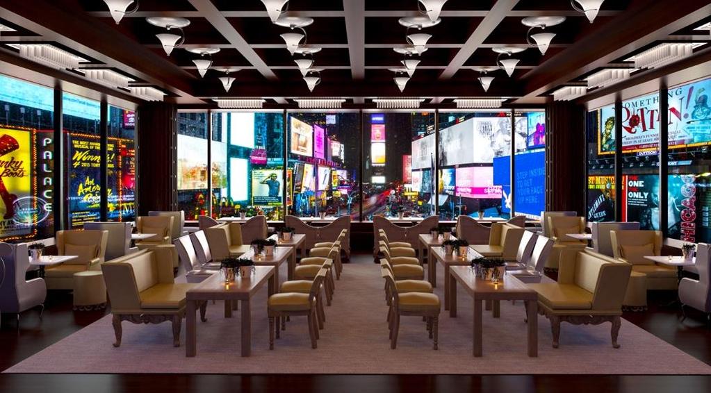 Floor to Ceiling Windows R Lounge at Two Times Square ($18K for a table of 4 on New Year s Eve) Fitness Center On-site Business Center