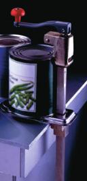 EAZICLEAN CAN OPENER Opens cans up to 14 tall Stainless steel shaft Break-resistant handle DRUM & PAIL OPENER Fits most