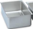 VEGETABLE INSETS & COVERS Shouldered insets rest securely in opening without tipping Satin-finished 300 series stainless steel Insets 379880