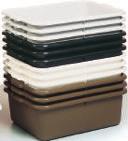 TOTE/BUS BOXES & CARTS TOTE BOXES & COVERS FDA approved high density polyethylene Pebbled finish outside,