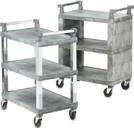 one ABS handle 12 distance between shelves 15 1 2 w. x 27 1 2 l. x 32 5 8 h. Shelf Size: 15 1 2 x 24 300 lb.