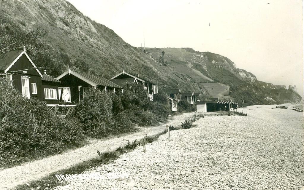 48 49 Others stayed in chalets by the beach, west (48) and east (49) of Branscombe Mouth.