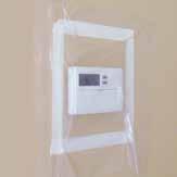 With double-sided tape and plastic sheeting it s easy to seal openings, built-ins, and fixtures.